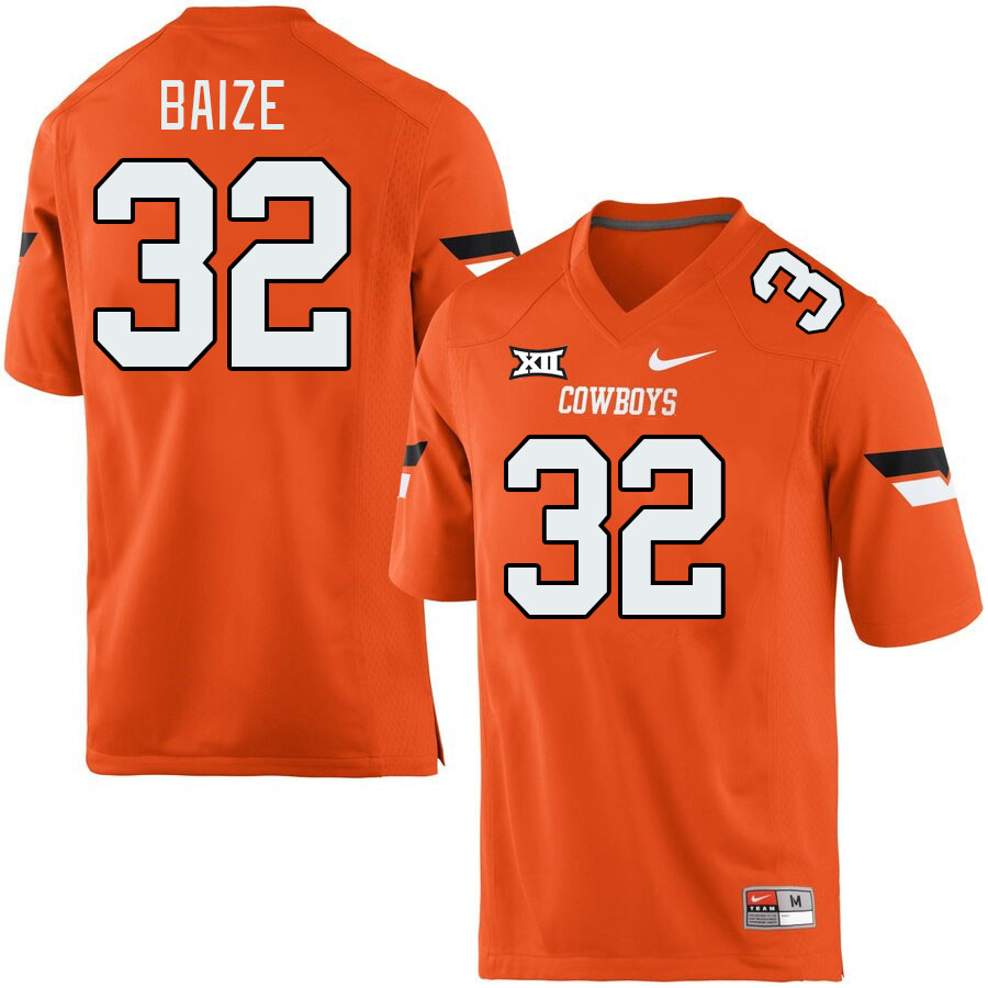 Men #32 Braden Baize Oklahoma State Cowboys College Football Jerseys Stitched-Retro Orange